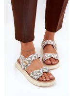 Dámské Sandały Z Materiálu Na Platformě Béžové Leriot Dámské Sandały Z Materiálu Na Platformě Béžové Leriot