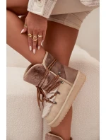 Dámské sněhule s kožíškem  Béžové model 21714047 - D.Franklin