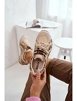 Kožené semišové dámské tenisky Big Star model 22074804 béžové - Big Star Shoes Kožené semišové dámské tenisky Big Star model 22074804 béžové - Big Star Shoes