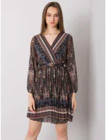 Šaty DHJ SK model 17355672 černá a béžová - FPrice Šaty DHJ SK model 17355672 černá a béžová - FPrice