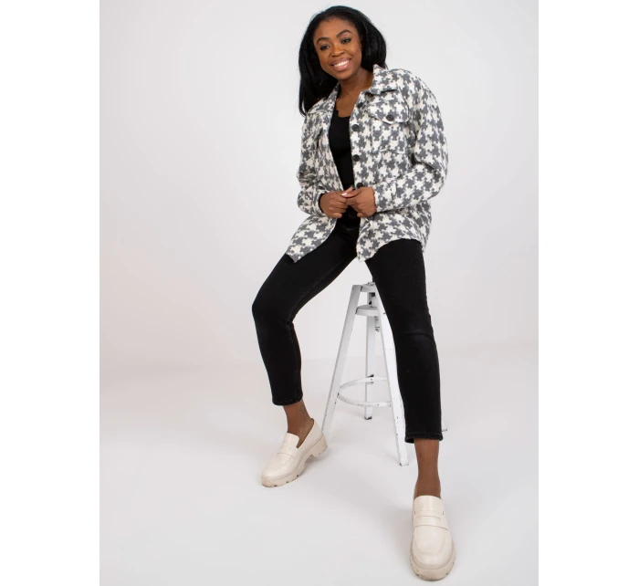 Košile EM KS U178.14 bílá šedá