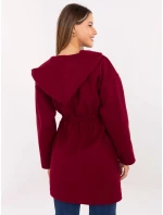 Płaszcz IT PL model 21320012 bordowy - FPrice Płaszcz IT PL model 21320012 bordowy - FPrice