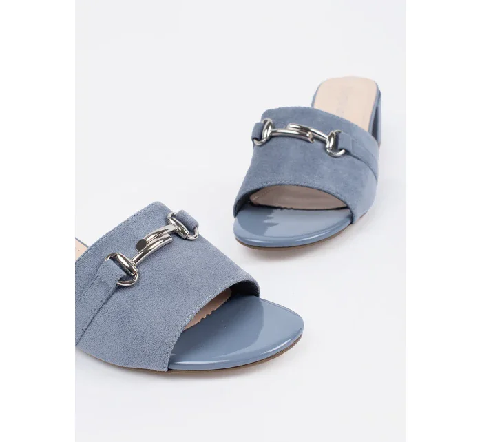 Luxusní modré nazouváky dámské Obcas Luxusní modré nazouváky dámské Obcas