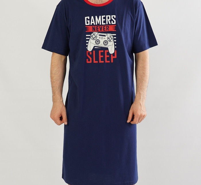 Pánská noční košile s krátkým rukávem Hra
