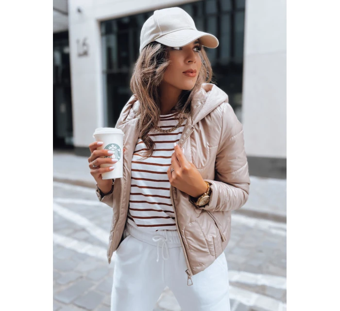 Dámská prošívaná přechodová bunda LILYWOOL camel FashionStreet TY3715