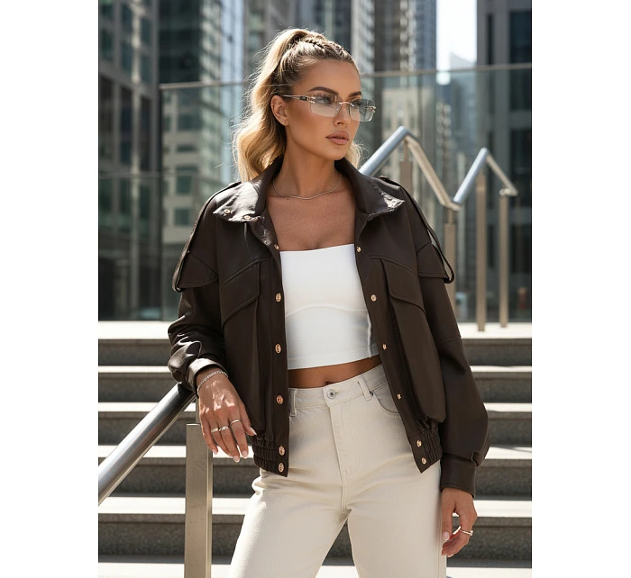 Kurtka damska z ze i brązowa model 22042890 - FashionStreet