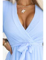 Dlouhé šaty se výstřihem a vázáním model 21107102 - numoco basic