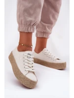 Dámské Tenisky Na Platformě S Pletením model 21693323 Světle Béžové - Lee Cooper