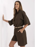 Szorty MI SN model 21151238 ciemny brązowy - FPrice Szorty MI SN model 21151238 ciemny brązowy - FPrice