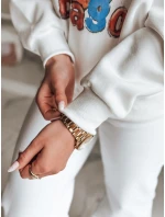 Dámská mikina s potiskem LALA VIBE bílá FashionStreet BY1504 Dámská mikina s potiskem LALA VIBE bílá FashionStreet BY1504