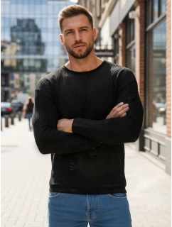 Pánský černý svetr model 21995247 - Dstreet