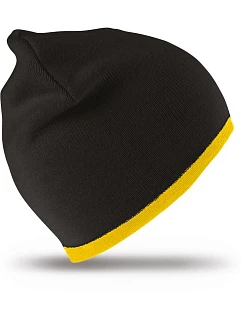 Result Headwear RC 046X Oboustranná pletená čepice 28.046X black/yellow