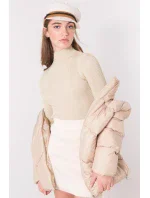 Sweter model 18484169 jasny beżowy - FPrice Sweter model 18484169 jasny beżowy - FPrice