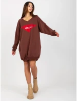 Mikina VI BL 3113.73P tmavě hnědá