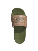 Dětské žabky / nazouváky Adilette Comfort Jr ID8029 Zelená s hnědou - Adidas Dětské žabky / nazouváky Adilette Comfort Jr ID8029 Zelená s hnědou - Adidas