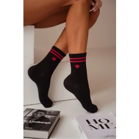 DÁMSKÉ PONOŽKY SRDCE S PRUHY 0200.137