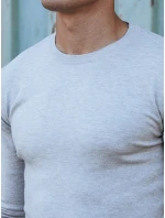 Pánský klasický svetr světle šedý FashionStreet WX2212