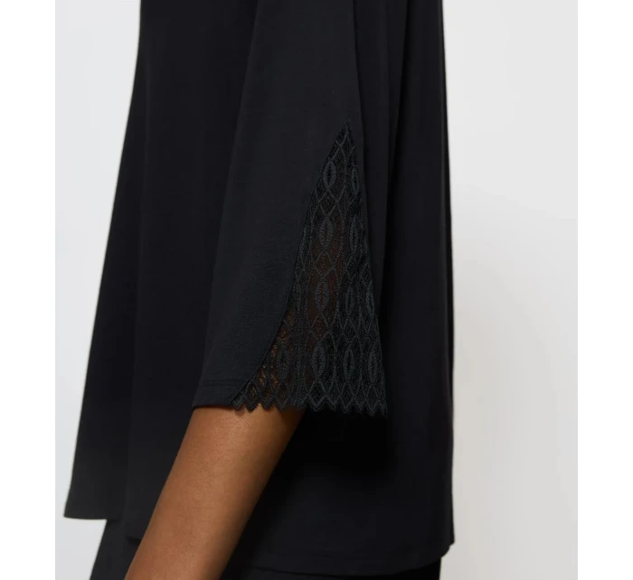 Dámský pyžamový top Aura Spotlight Top - BLACK - černý 0004 - TRIUMPH