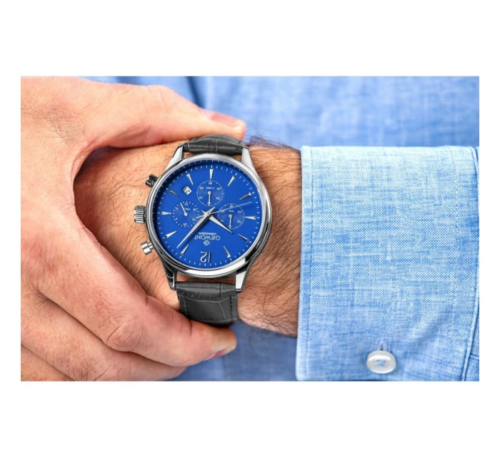 Pánské hodinky Giewont Chronograph Sapphire Black and Blue GW6310-A3 Pánské hodinky Giewont Chronograph Sapphire Black and Blue GW6310-A3