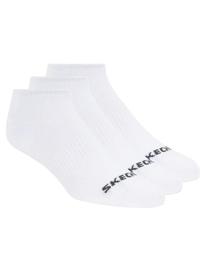 Skechers, 3 ks, unisex, bez froté, neviditelné ponožky S114041-100, bílé, velikosti 39–42 Skechers, 3 ks, unisex, bez froté, neviditelné ponožky S114041-100, bílé, velikosti 39–42