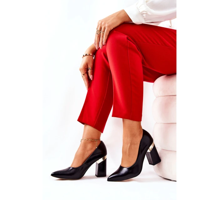 Kožené lodičky Lewski 3117 Černé Kožené lodičky Lewski 3117 Černé