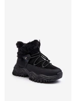 Dámské boty trapery s kožešinou černé model 21643992 - EVENTO