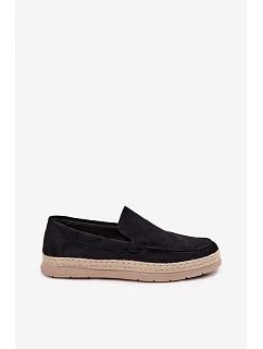 Mokasyny Espadryle Pánské Černé Rexton
