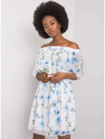 Šaty LK SK 508208.65P bílá a modrá