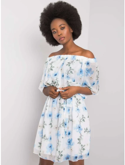 Šaty LK SK 508208.65P bílá a modrá