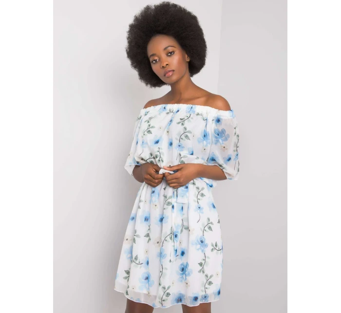 Šaty LK SK 508208.65P bílá a modrá