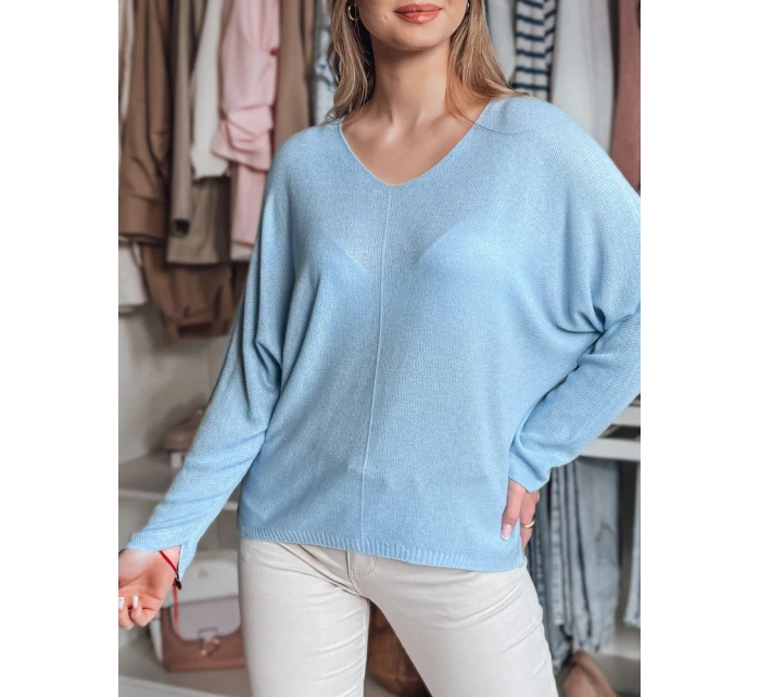 Dámský oversize svetr NORVAN modrý FashionStreet MY2452