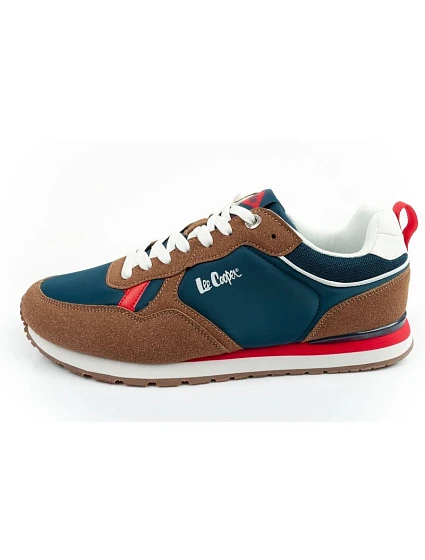 sportovní obuv pánské tenisky módní pohodlné model 22072316 tmavě modré hnědé - Lee Cooper