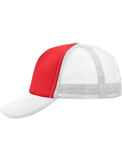 Daiber MB 70 5 panelová polyesterová síťovaná kšiltovka 03.0070 red/white