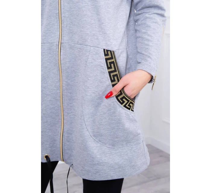 Mikina s ozdobnou šedou páskou Mikina s ozdobnou šedou páskou