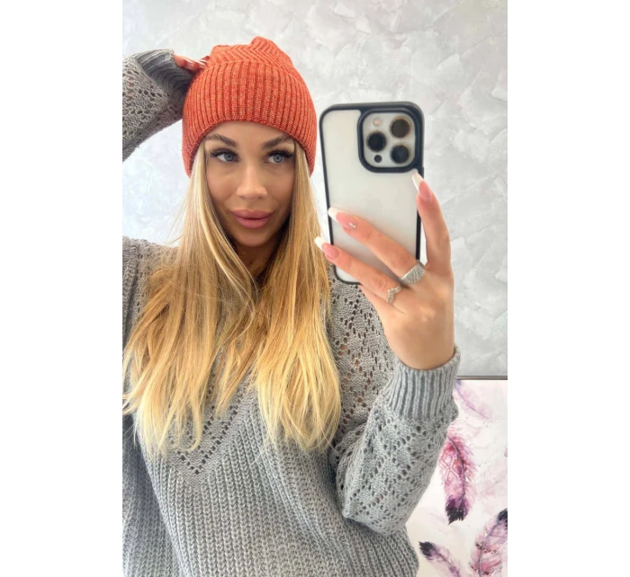 Tenká čepice Oliwia K252 červená