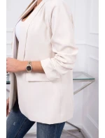 Sako s klopami elegantní světle béžové Sako s klopami elegantní světle béžové