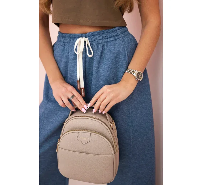 Máslové kalhoty zavazované v pase džínový melír Máslové kalhoty zavazované v pase džínový melír