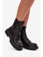 Zateplené botky workerky dámské na zip eko kůže černé Mailyra Zateplené botky workerky dámské na zip eko kůže černé Mailyra