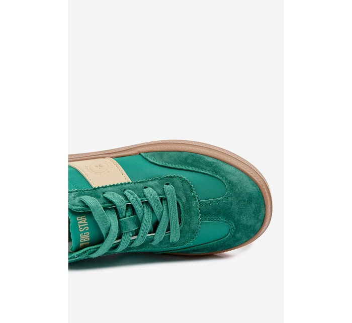 Dámské semišové tenisky Big Star model 22039990 Zelené - Big Star Shoes