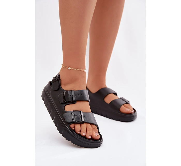 Dámské pěnové sandály na platformě Big Star TT274A031 Černé Dámské pěnové sandály na platformě Big Star TT274A031 Černé