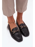 Dámské loafers polobotky s ozdobou Priscelle – černé