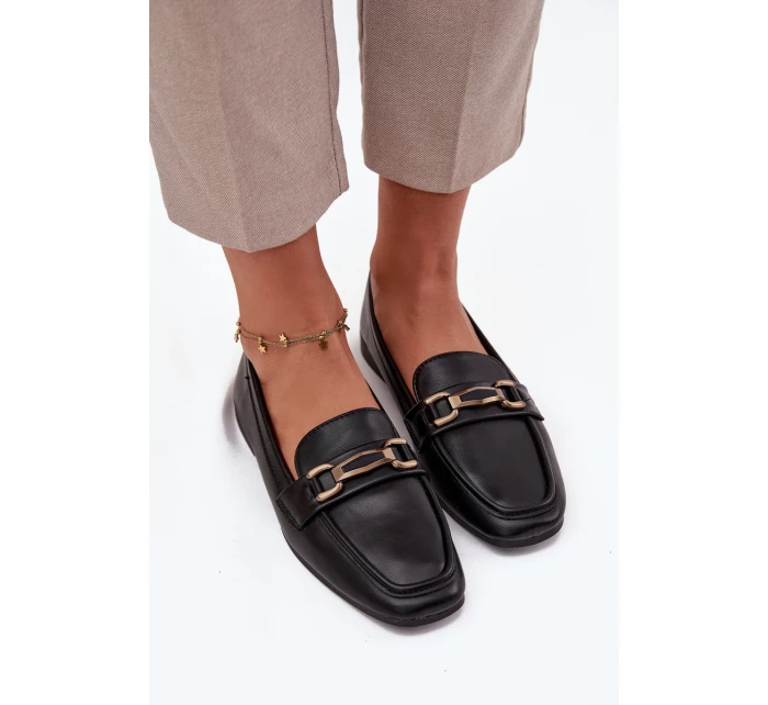 Dámské loafers polobotky s ozdobou Priscelle – černé