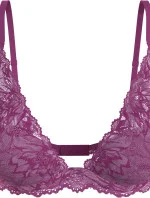 Dámské podprsenka LIGHTLY LINED PLUNGE 000QF6396EVID fialová - Calvin Klein