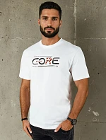 Pánské bavlněné tričko s potiskem bílé FashionStreet RX5418