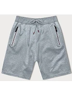Světle šedé pánské sportovní kraťasy model 18612073 - J.STYLE Světle šedé pánské sportovní kraťasy model 18612073 - J.STYLE