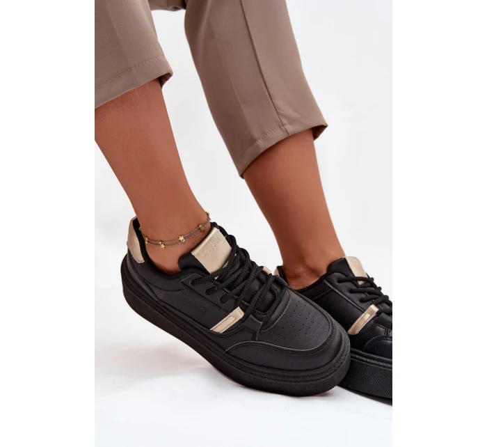Dámské Sneakersy Na Platformě Big Star SS274360 Černé Dámské Sneakersy Na Platformě Big Star SS274360 Černé