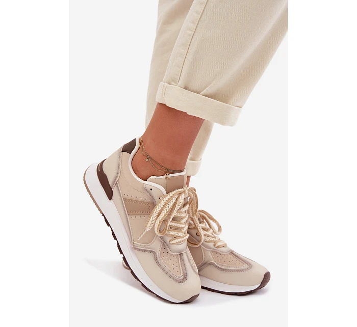 Dámské tenisky z eko kůže béžové Kelira
