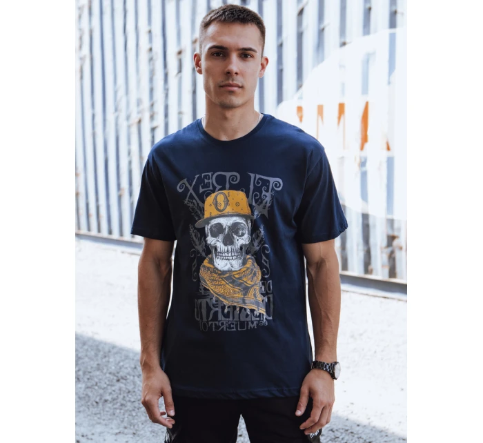 Pánské tričko s potiskem tmavě modré Dstreet model 21978297 - FashionStreet Pánské tričko s potiskem tmavě modré Dstreet model 21978297 - FashionStreet