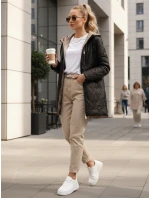 Dámská prošívaná přechodná bunda černá FashionStreet TY5562 Dámská prošívaná přechodná bunda černá FashionStreet TY5562