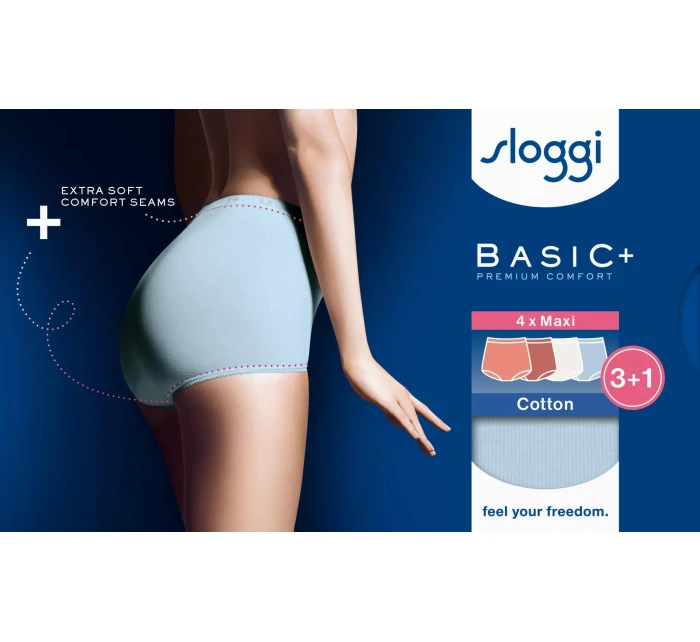 Dámské kalhotky Basic+ Maxi C4P - UNKNOWN - vícebarevné V022 - SLOGGI Dámské kalhotky Basic+ Maxi C4P - UNKNOWN - vícebarevné V022 - SLOGGI